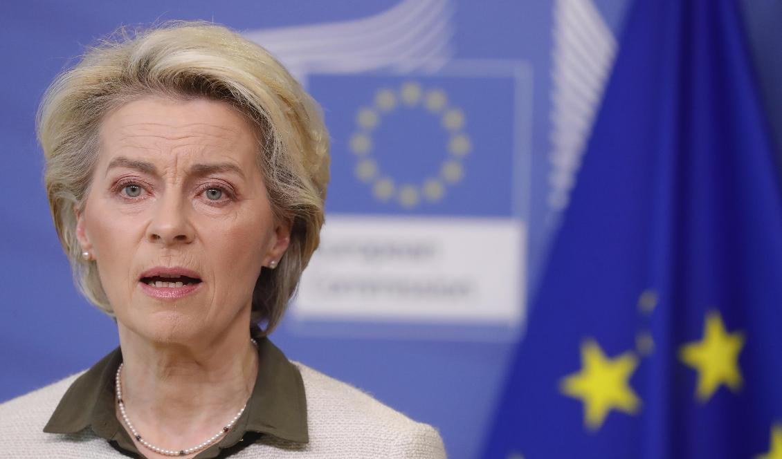 

EU-kommissionens ordförande Ursula von der Leyen. Foto: Stephanie Lecoco/Pool via Getty Images                                                                                        