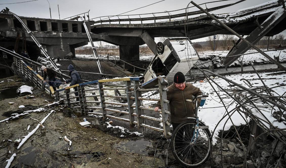 Civila i Kiev den 1 mars 2022. Foto: Aris Messinis/AFP via Getty Images