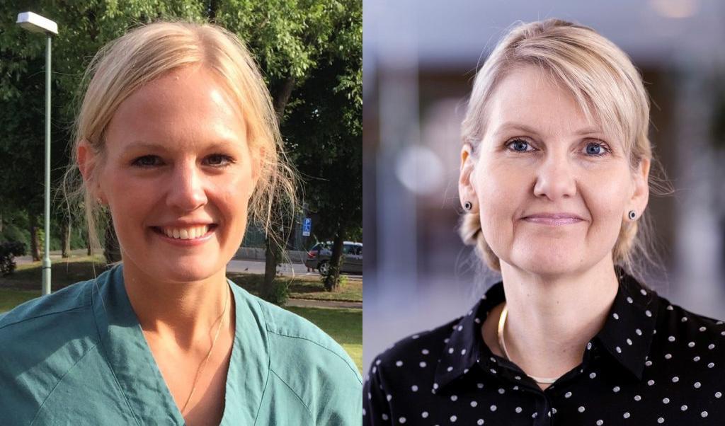 
Josefina Robertson och Maria Åberg har undersökt sambandet mellan svår covid-19 och BMI Foto: Göteborgs universitet                                            