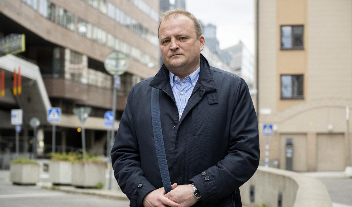 Aleh Aheyeu i Stockholm. Foto: Henrik Montgomery/TT