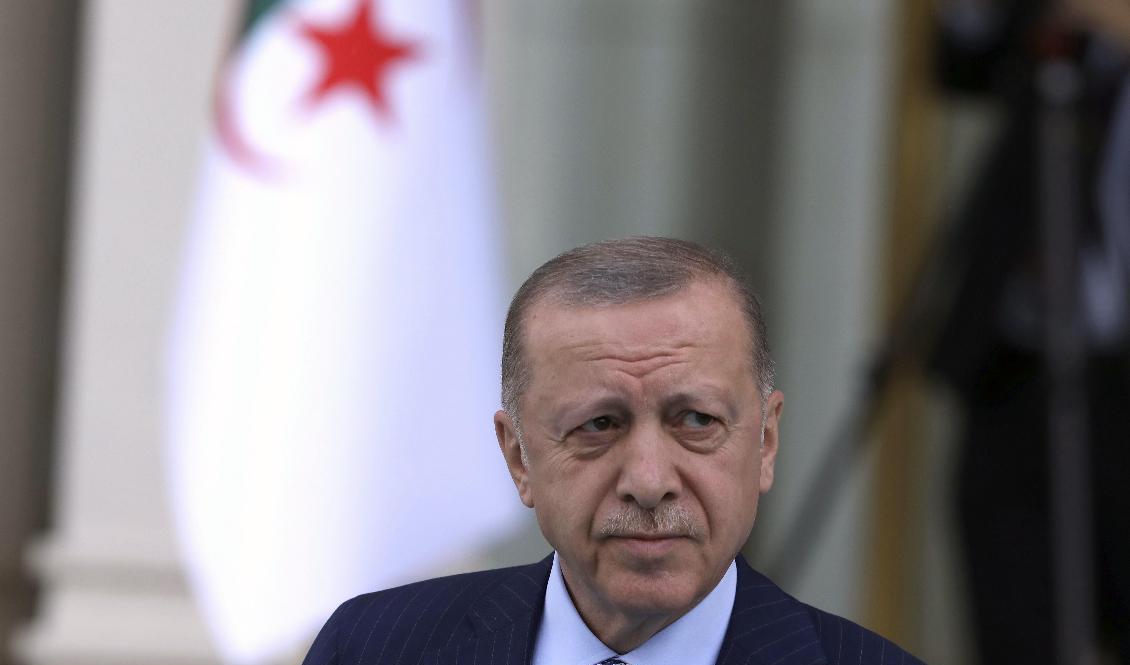 Turkiets president Recep Tayyip Erdogan säger att han inte accepterar "terroristorganisationer" i Nato. Arkivbild. Foto: Burhan Ozbilici/AP/TT