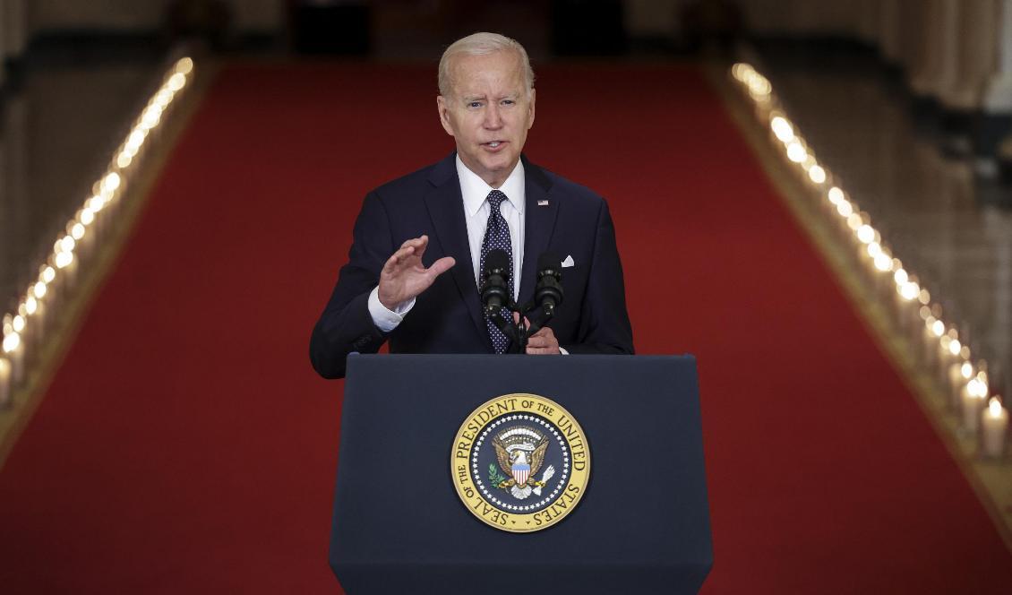 
USA:s president Joe Biden håller ett tal i Vita huset i Washington D.C. den 2 juni 2022. Foto: Kevin Dietsch/Getty Images                                            