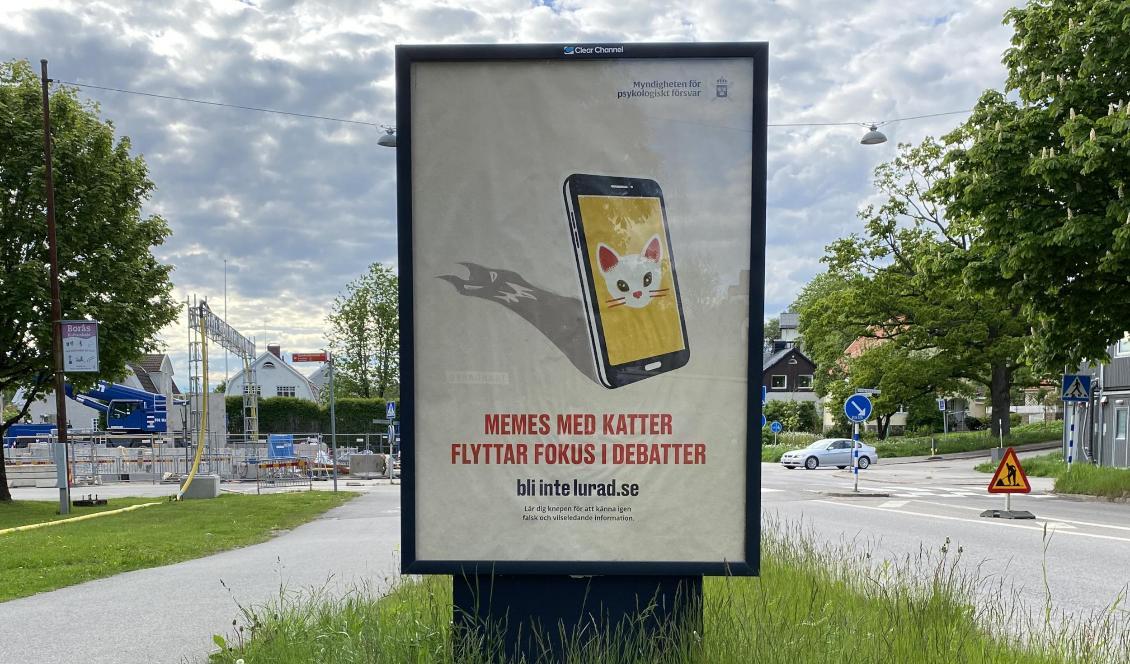Myndighetens försök att problematisera satiriska memes. Foto: Daniel Sundqvist