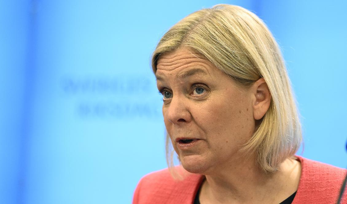 Det kan ta tid, säger statsminister Magdalena Andersson (S) om Natoprocessen under torsdagens pressträff. Foto: Henrik Montgomery/TT
