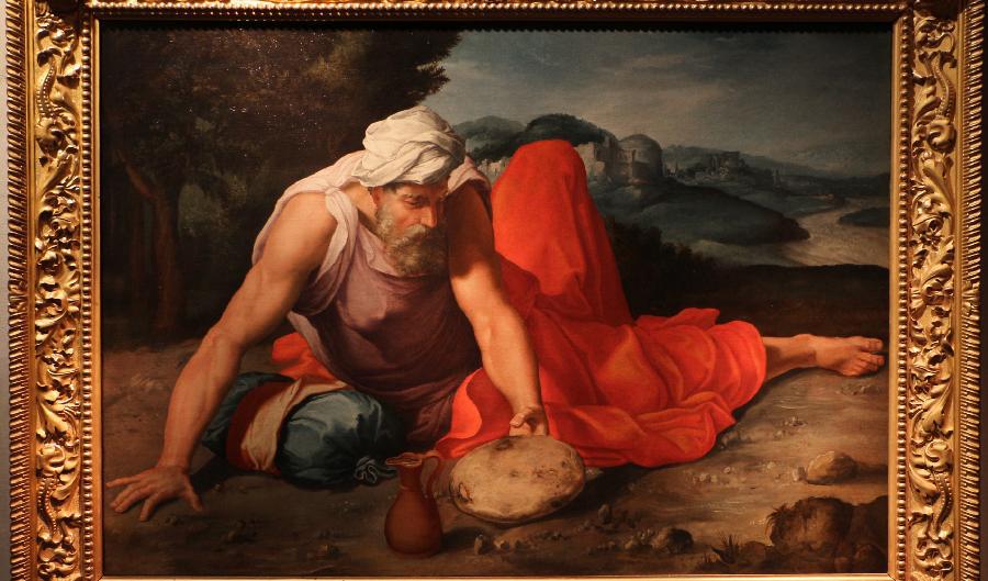 Profeten Elia på berget Horeb, 1550–1560, av Daniele da Volterra. Pannocchieschi d’Elcis konstsamling, Siena, Italien. Ur Bibeln: Då kom en ängel och rörde vid honom och sade: ”Stig upp och ät!” Foto: Creative Commons/Public Domain