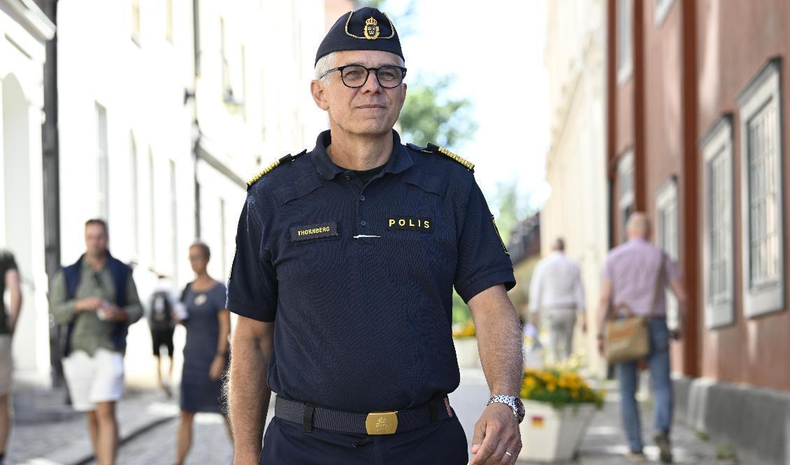 Rikspolischefen Anders Thornberg under Almedalsveckan. Foto: Henrik Montgomery