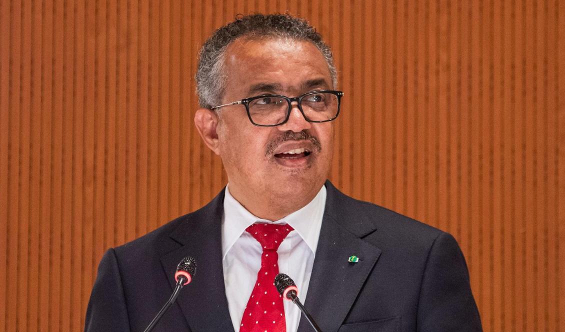 WHO:s generaldirektör Tedros Adhanom Ghrebeyesus. Foto: Jean-Guy Python/AFP via Getty Images