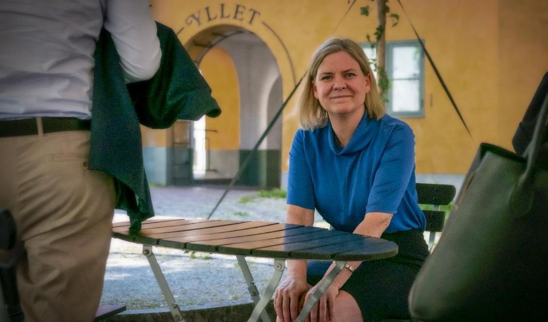 Till skillnad från senaste Almedalsveckan då Stefan Löfven valde att inte delta så befann sig Magdalena Andersson på plats. Foto: Bilbo Lantto