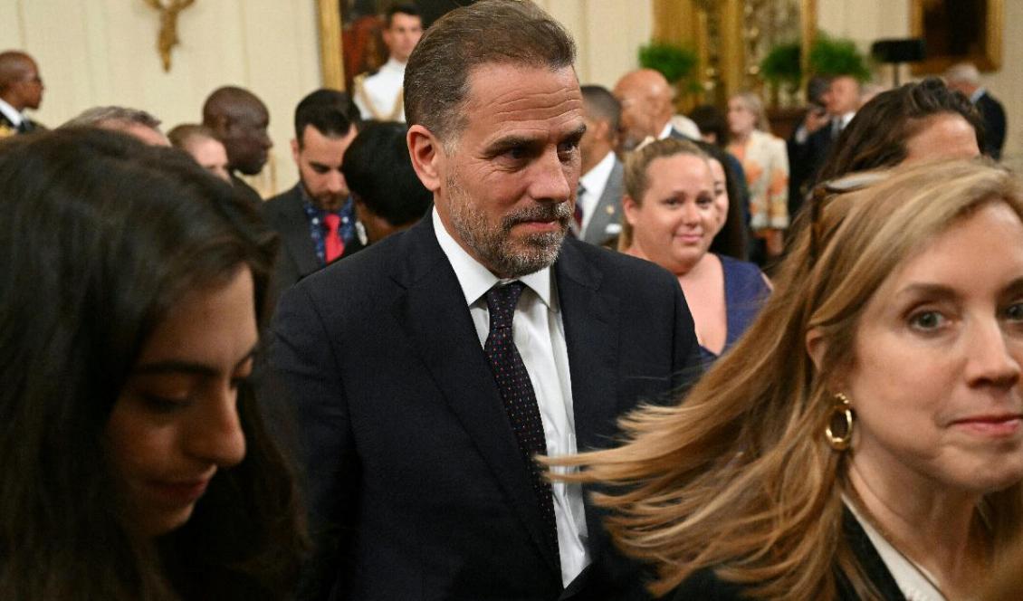 Hunter Biden, son till USA:s president Joe Biden, vid en ceremoni i Vita huset den 7 juli. Ett kinesiskt företag med koppling till Hunter har tillåtits köpa olja från USA:s oljereserv. Foto: Saul Loeb/AFP via Getty Images