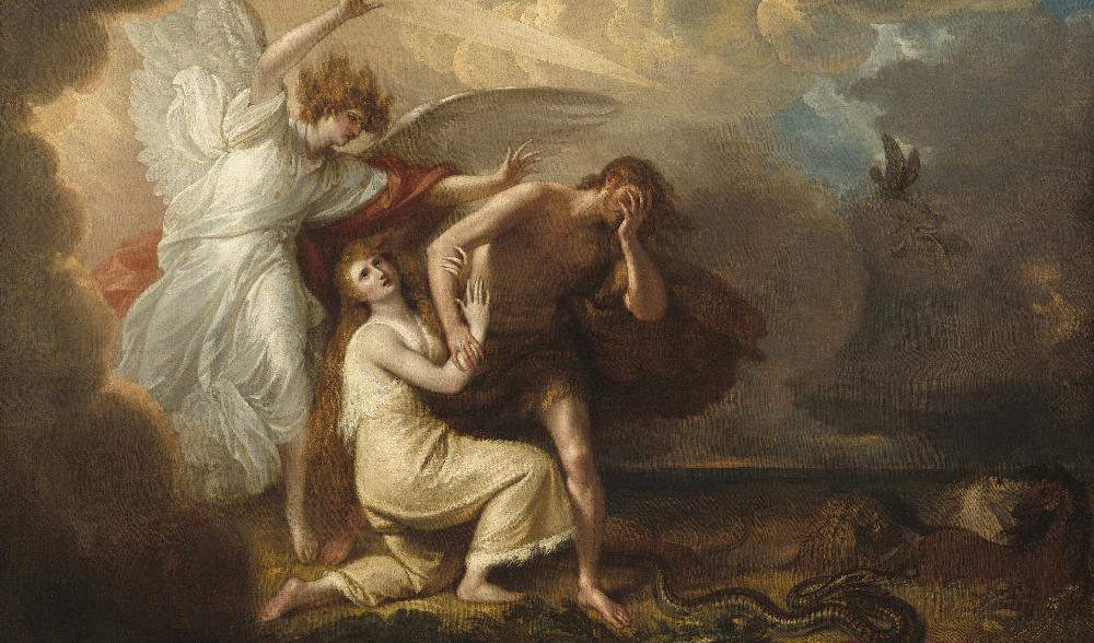 



The Expulsion of Adam and Eve from Paradise, av Benjamin West 1791. National Gallery of Art, USA. Foto: Creative Commons CC0 1.0 Universal Public Domain                                                                                                                                                                                