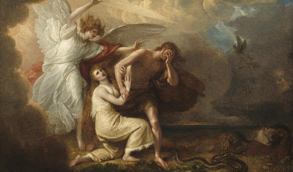 The Expulsion of Adam and Eve from Paradise, av Benjamin West 1791. National Gallery of Art, USA. Foto: Creative Commons CC0 1.0 Universal Public Domain