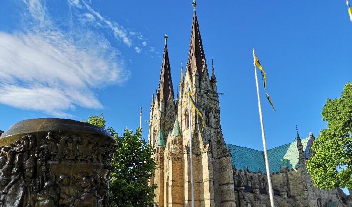 Linné imponerades av Skara domkyrka och gjorde sig bekant med Katedralskolans rektor och lektor, Sven Hof Hof (1703–1786), kunnig i botanik och en skicklig språkman. Foto: Tony Högsta