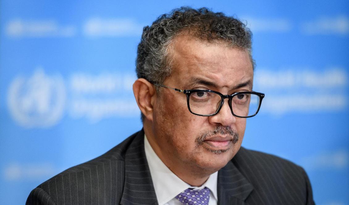 WHO:s generalsekreterare Tedros Adhanom Ghebreyesus. Foto: Fabrice Coffrini/AFP via Getty Images