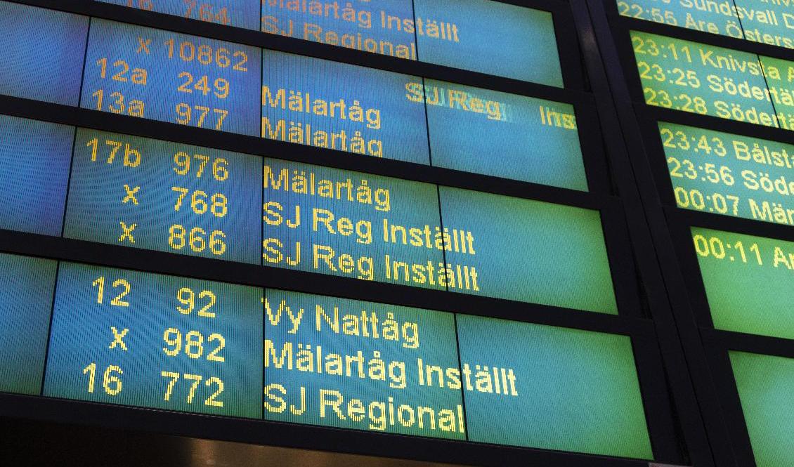 Tågtrafiken påverkas fortsatt efter stormen i förra veckan. Arkivbild. Foto: Johan Jeppsson/TT