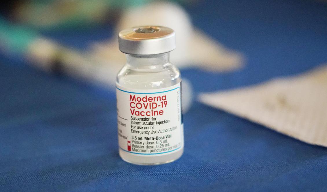 Modernas covid-vaccin. Arkivbild. Foto: Rogelio V. Solis/AP/TT