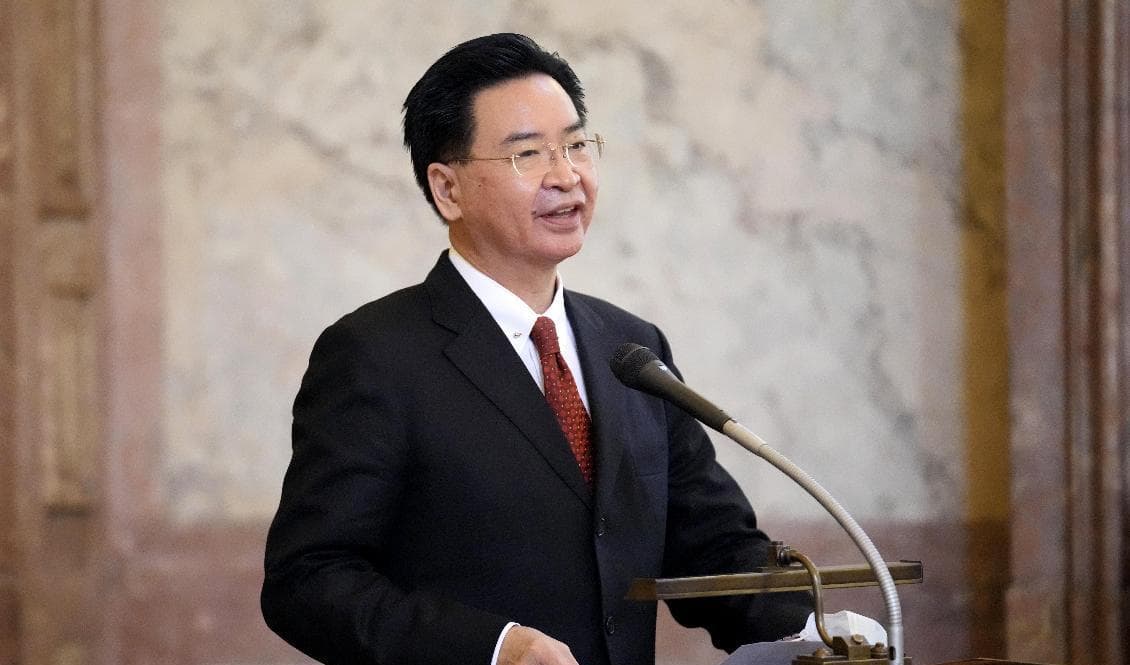 Taiwans utrikesminister Joseph Wu. Arkivbild. Foto: Petr David Josek/AP/TT