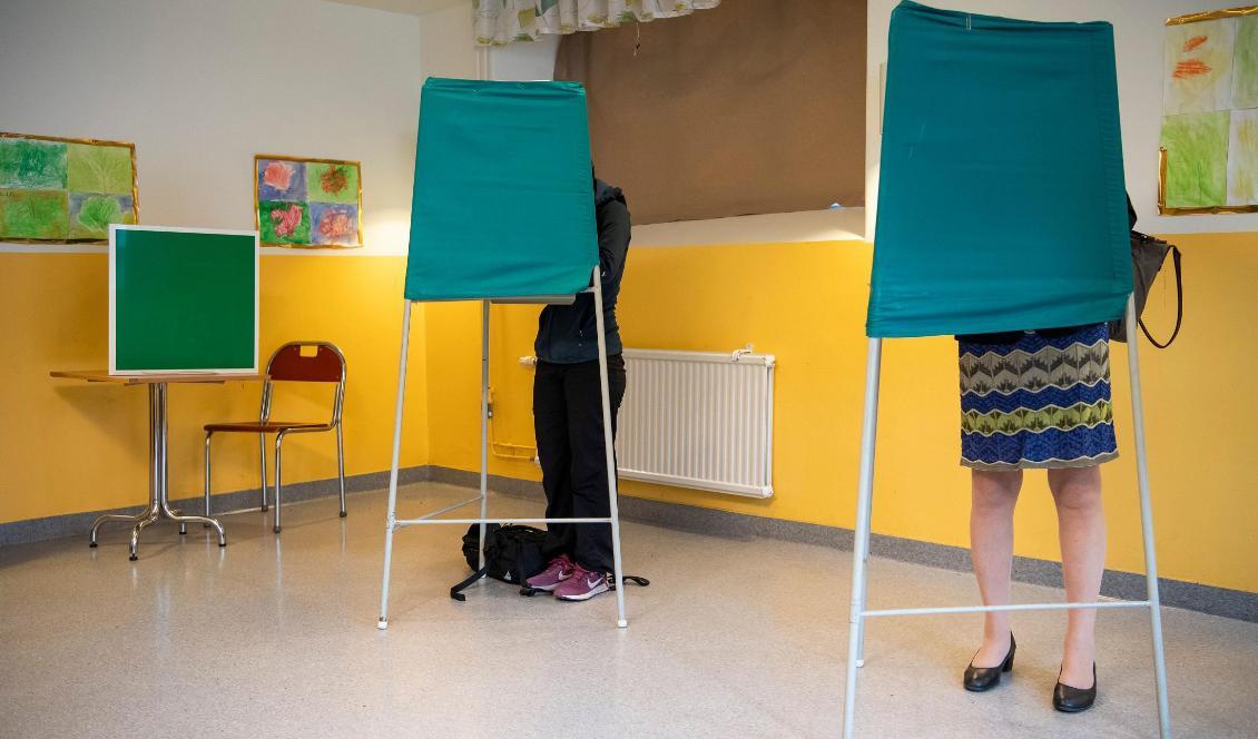 Väljare måste vara ensamma bakom valskärmen i årets val. Foto: Jonathan Näckstrand/AFP via Getty Images