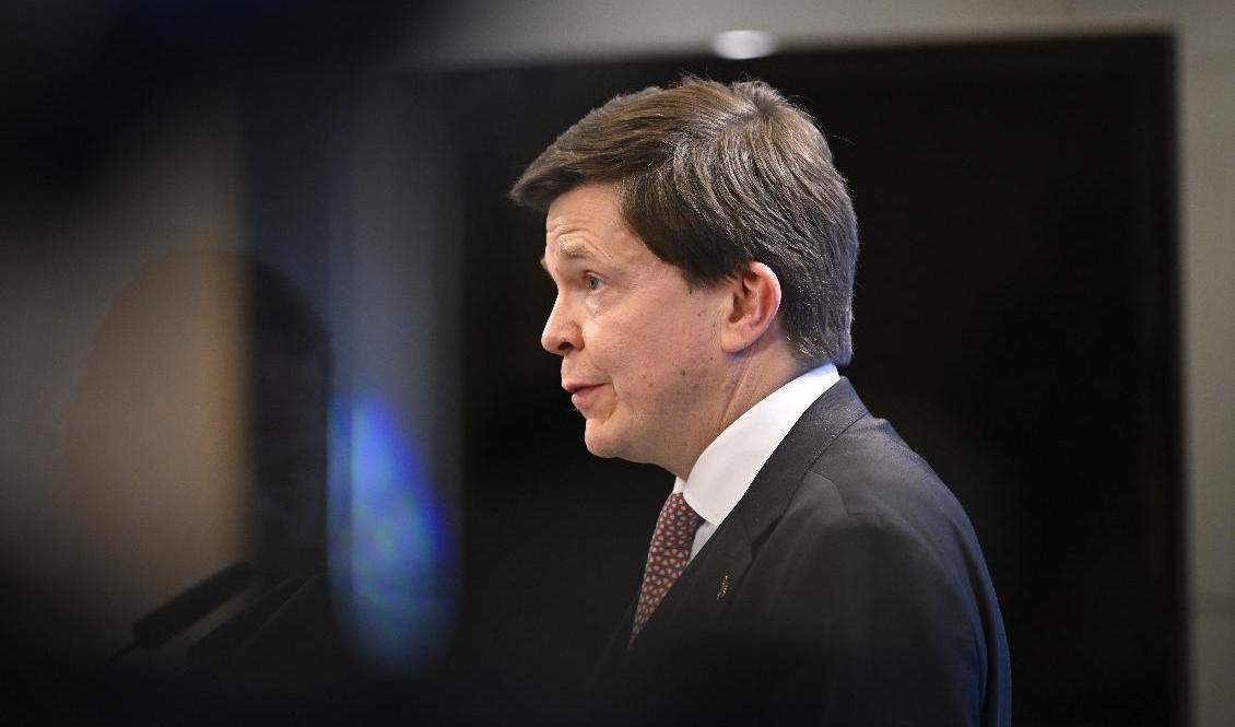 Riksdagens nuvarande talman Andreas Norlén har nominerats till att få fortsätta på posten. Arkivbild. Foto: Anders Wiklund/TT