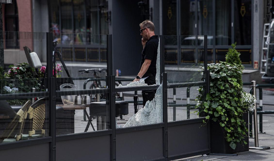Polis vid baren i Oslo där 43-årige Zaniar Matapour dödade två personer och skadade minst tio. Foto: Rodrigo Freitas/Getty Images