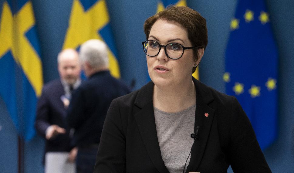 Socialministern talade om de satsningar mot psykisk ohälsa bland barn och unga som regeringen vill göra. Foto: Ninni Andersson/Regeringskansliet (Arkiv)