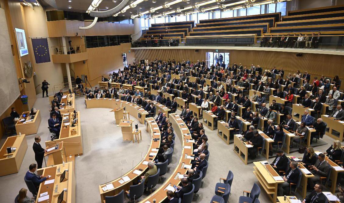 Riksdagen röstade ja till Moderatledaren Ulf Kristersson som ny statsminister. Foto: Fredrik Sandberg/TT