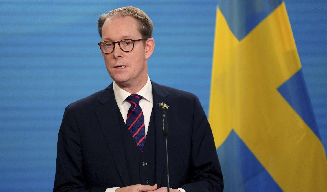 Utrikesminister Tobias Billström (M) säger att Sverige ska följa Danmark och Norges exempel vad gäller kärnvapen. Arkivbild. Foto: Michael Sohn/AP/TT