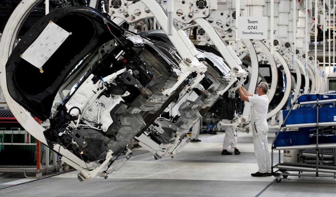 Volkswagenfabriken i Wolfsburg. Tyska inköpschefer ser lite ljusare på framtiden. Arkivbild. Foto: Lars Pehrson/SvD-TT