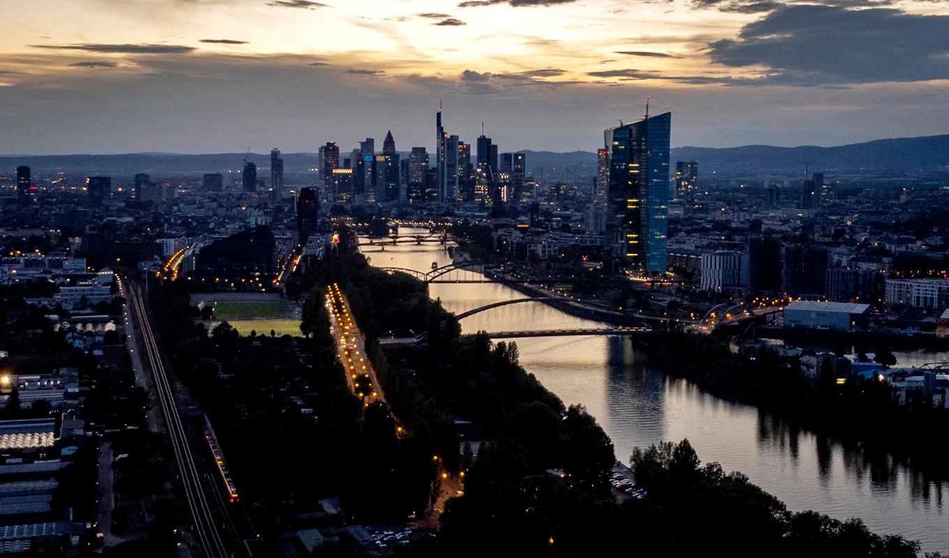 Bankdistriktet i Frankfurt, där Europeiska centralbanken har sitt säte. Arkivbild. Foto: Michael Probst AP/TT