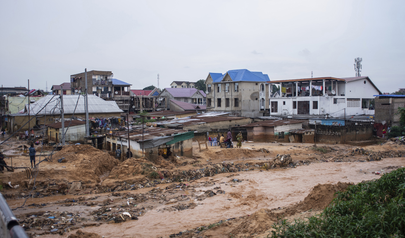Drabbade områden i Kongo-Kinshasa. Foto: Samy Ntumba Shambuyi/AP/TT