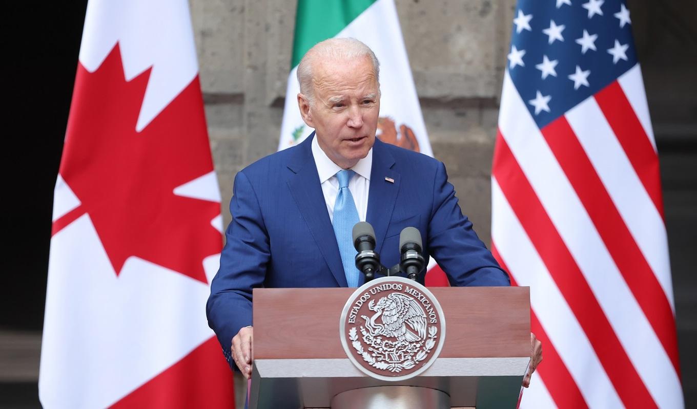USA:s president Joe Biden håller en presskonferens i Mexico City i Mexiko den 10 januari 2023. Foto: Hector Vivas/Getty Images