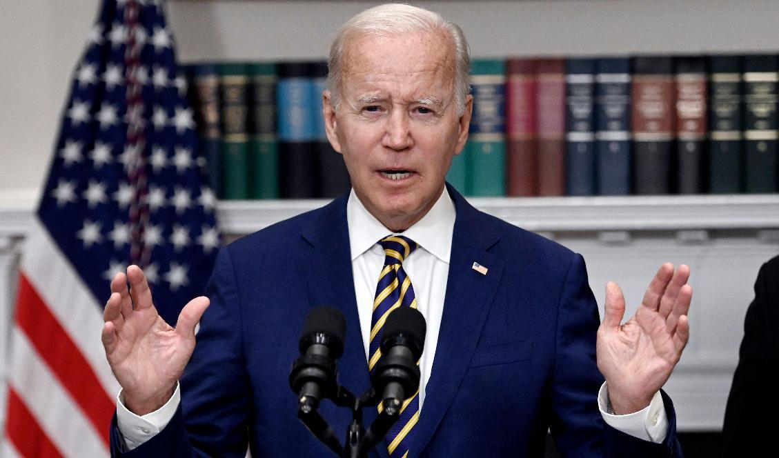 USA:s president Joe Biden på en pressträff i Vita huset den 24 augusti 2022. Foto: Olivier Douliery/AFP via Getty Images