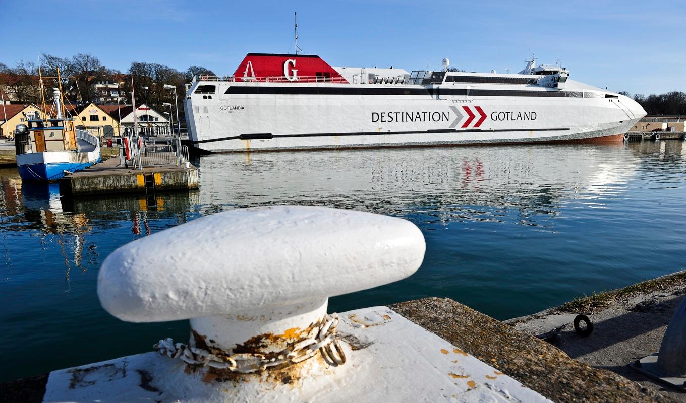 De höga transportkostnaderna oroar åkeriägarna på Gotland. De är beroende av Gotlandsfärjan för sina transporter till och från fastlandet. Foto: Anders Wiklund/TT