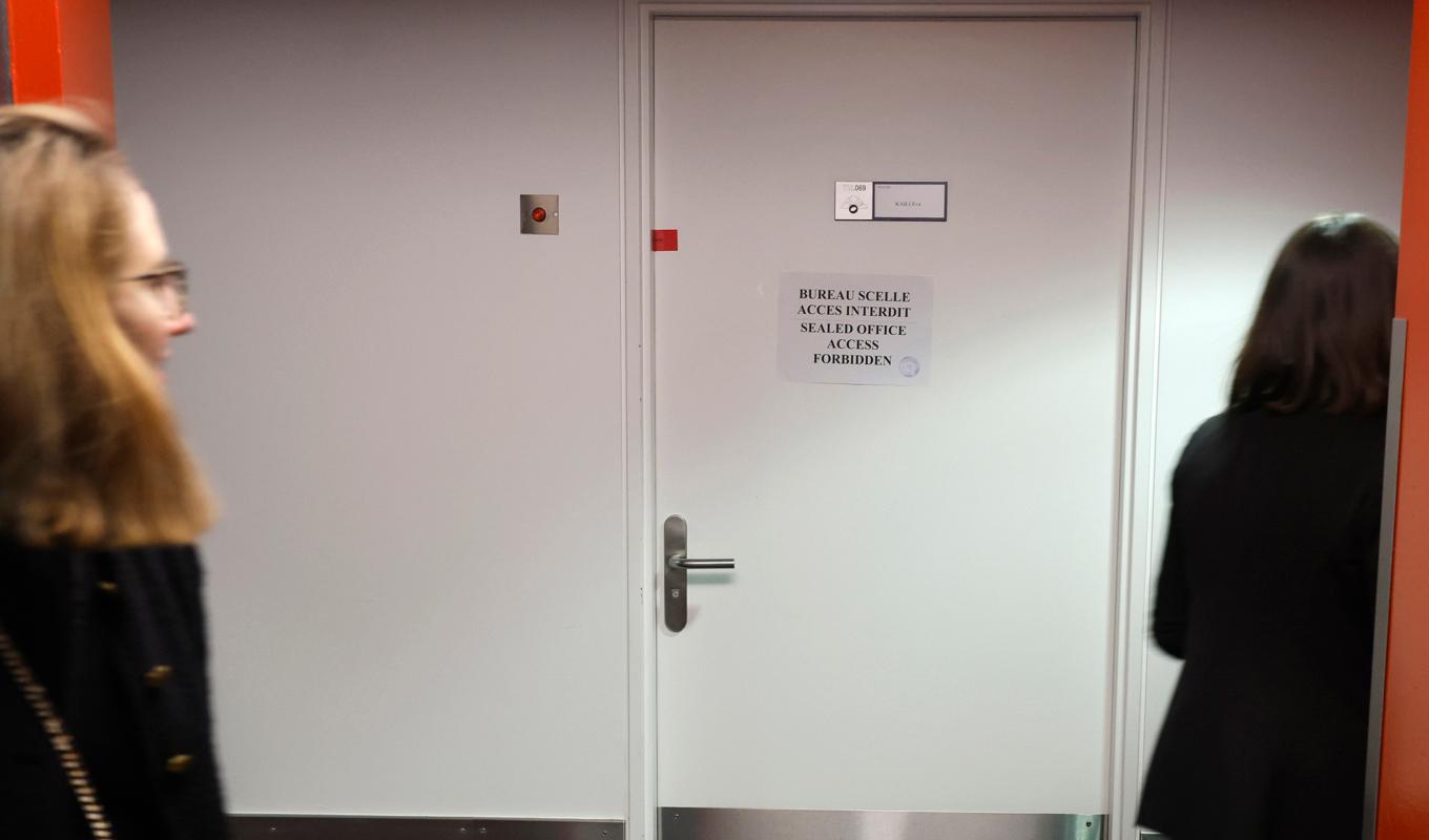 Korruptionsanklagade EU-parlamentsledamoten Eva Kailis kontor i parlamentets byggnader i Strasbourg. Härvan kring Kaili och hennes sambo fortsätter att svälla. Arkivfoto. Foto: Jean-Francois Badias/AP/TT