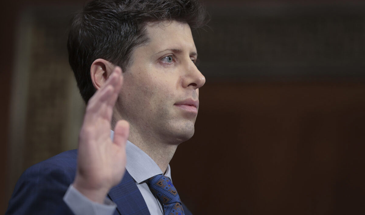 OpenAI:s vd Sam Altman avlade ett vittnesmål inför USA:s kongress den 16 maj. Foto: Win McNamee/Getty Images
