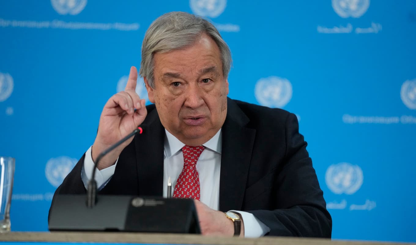 FN:s generalsekreterare Antonio Guterres. Arkivbild. Foto: Khalil Senosi/AP/TT