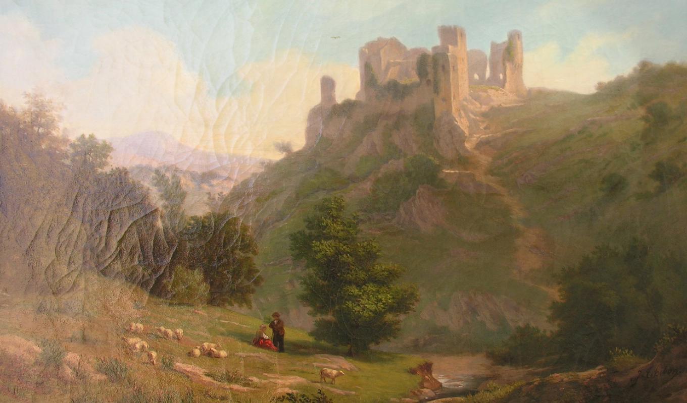 Ruinen av slottet Ventadour där trubaduren Bernart verkade. Foto: Public Domain