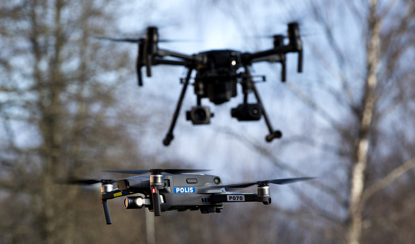 Drönare blir ett allt mer vanligt arbetsredskap för polisen. Arkivbild. Foto: Pontus Lundahl/TT