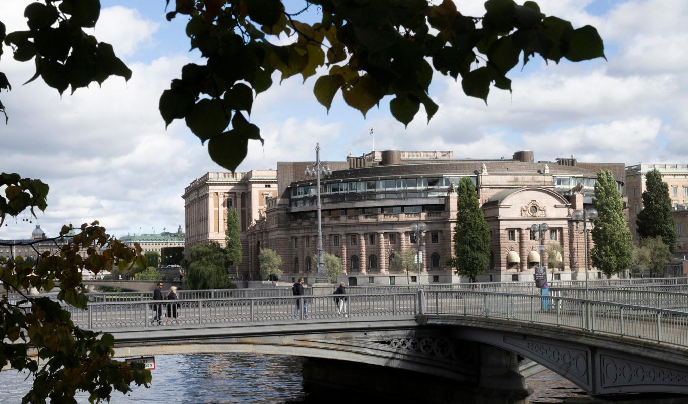 Riksdagshuset i Stockholm. Arkivbild. Foto: Fredrik Sandberg/TT