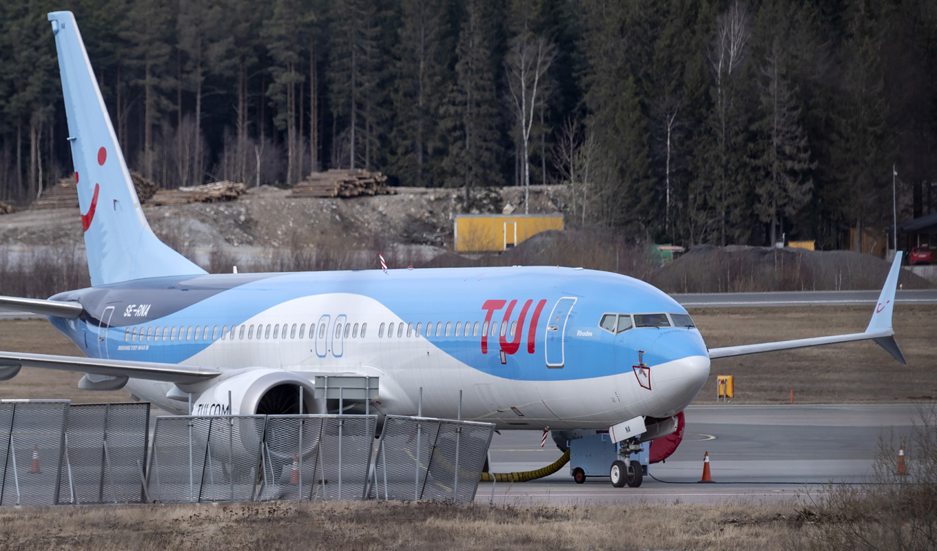 Ett flygplan från resebolaget Tui på väg till Thailand har tvingats vända. Arkivbild. Foto: Johan Nilsson/TT