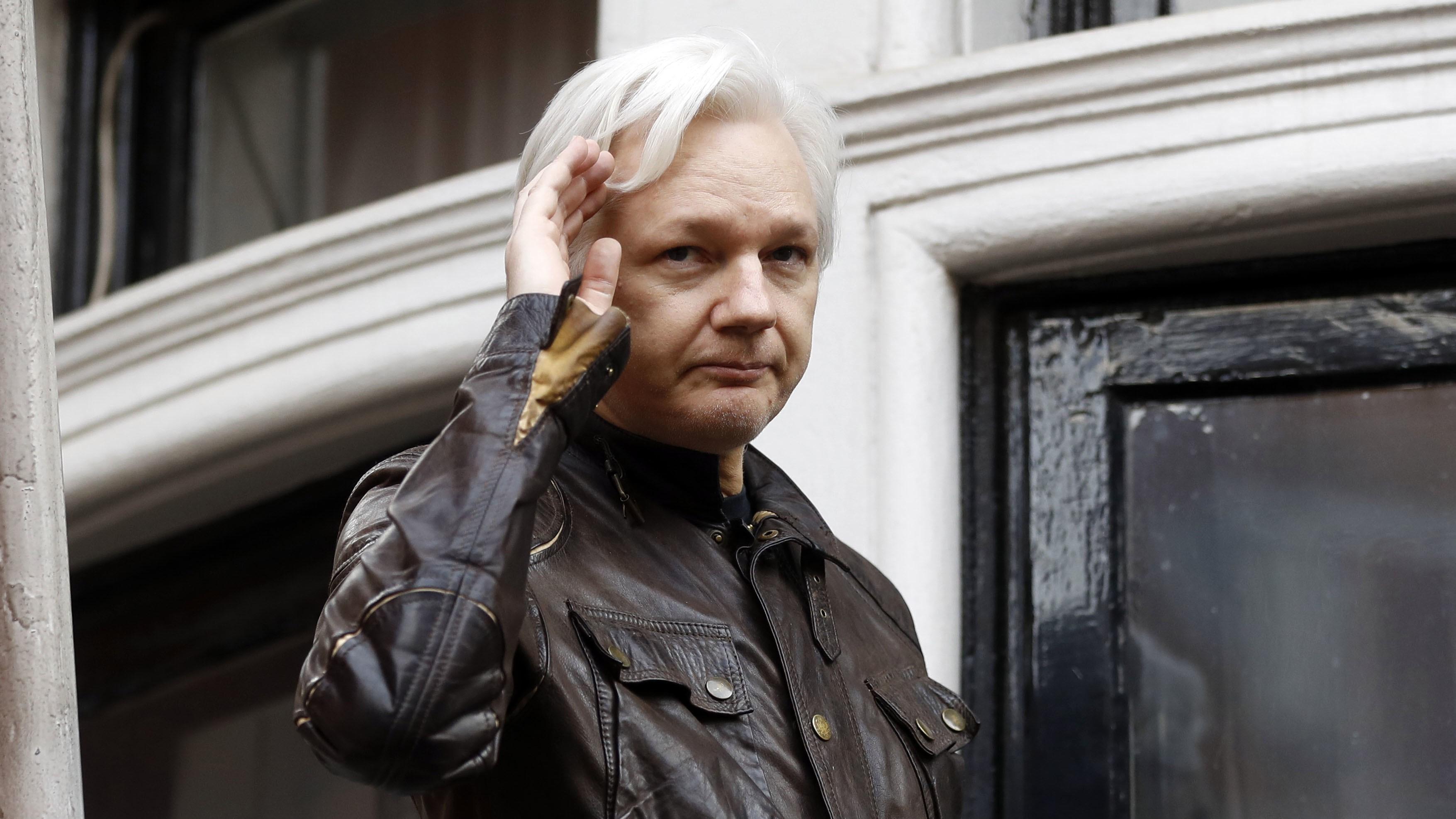Wikileaks grundare Julian Assange fotograferad i London. Arkivbild. Foto: Frank Augstein/AP/TT