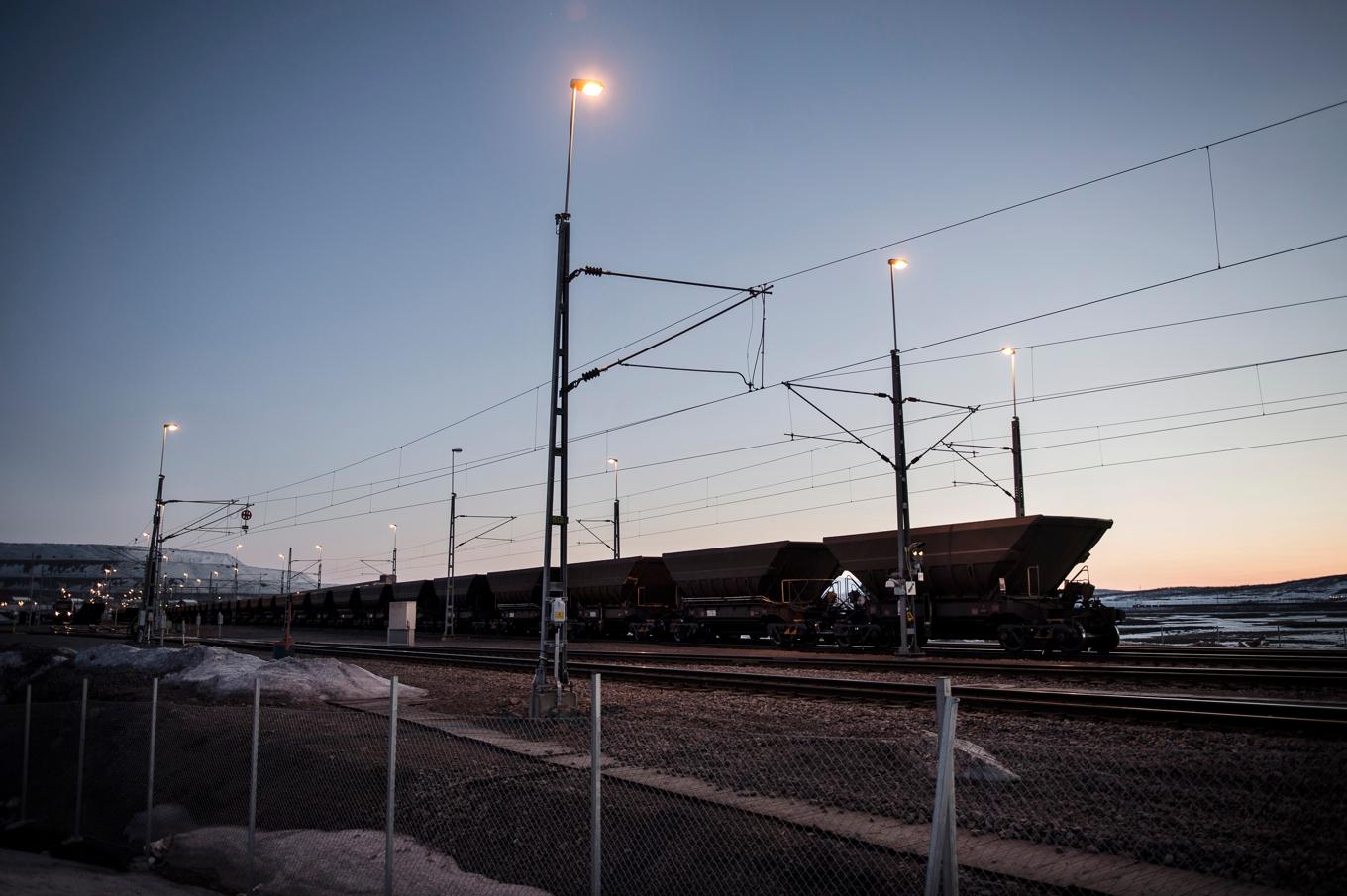 Malmtåget i Kiruna. Arkivbild. Foto: Pi Frisk / SvD / TT