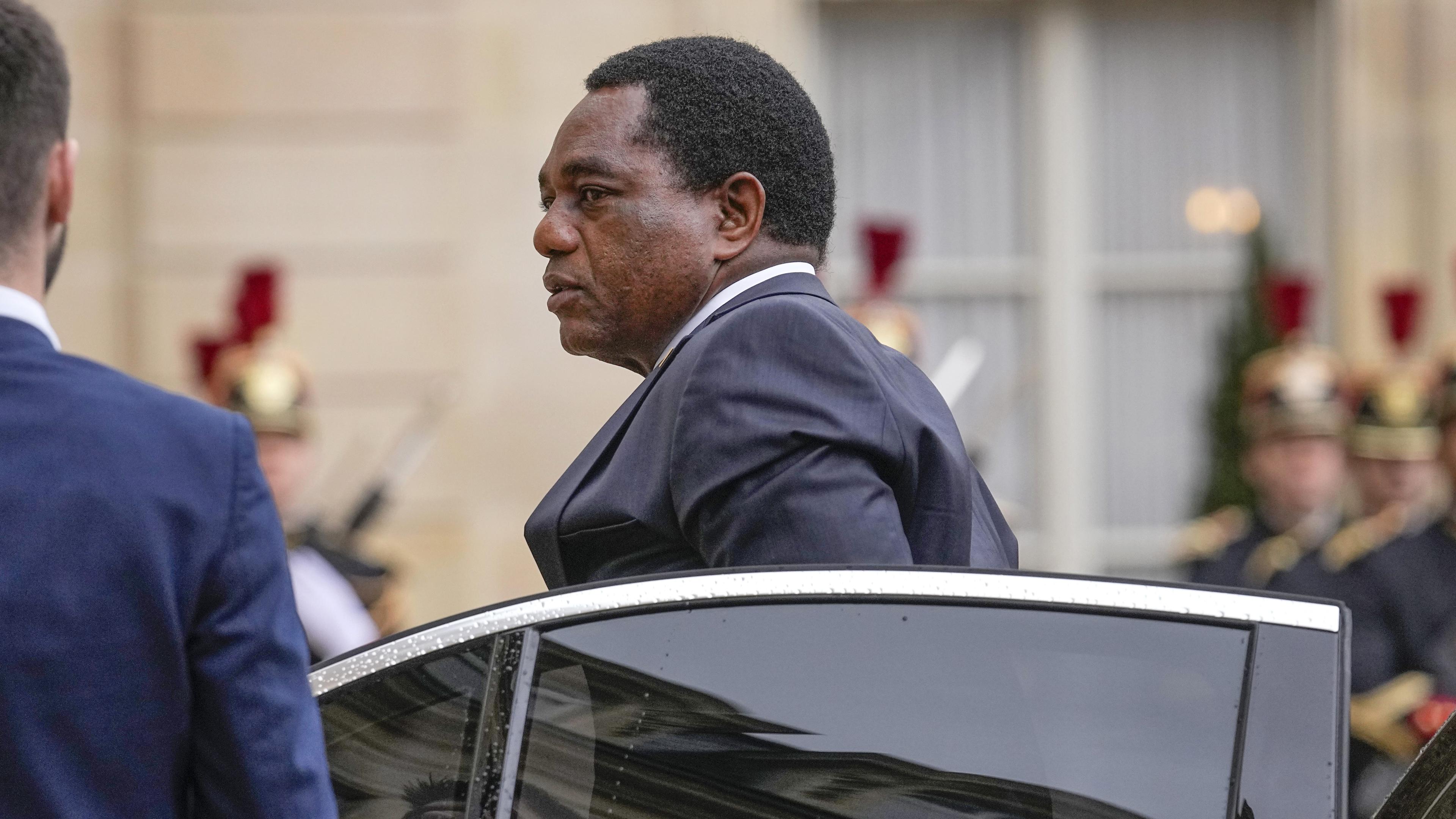 Zambias president Hakainde Hichilema. Arkivbild. Foto: Michel Euler AP/TT