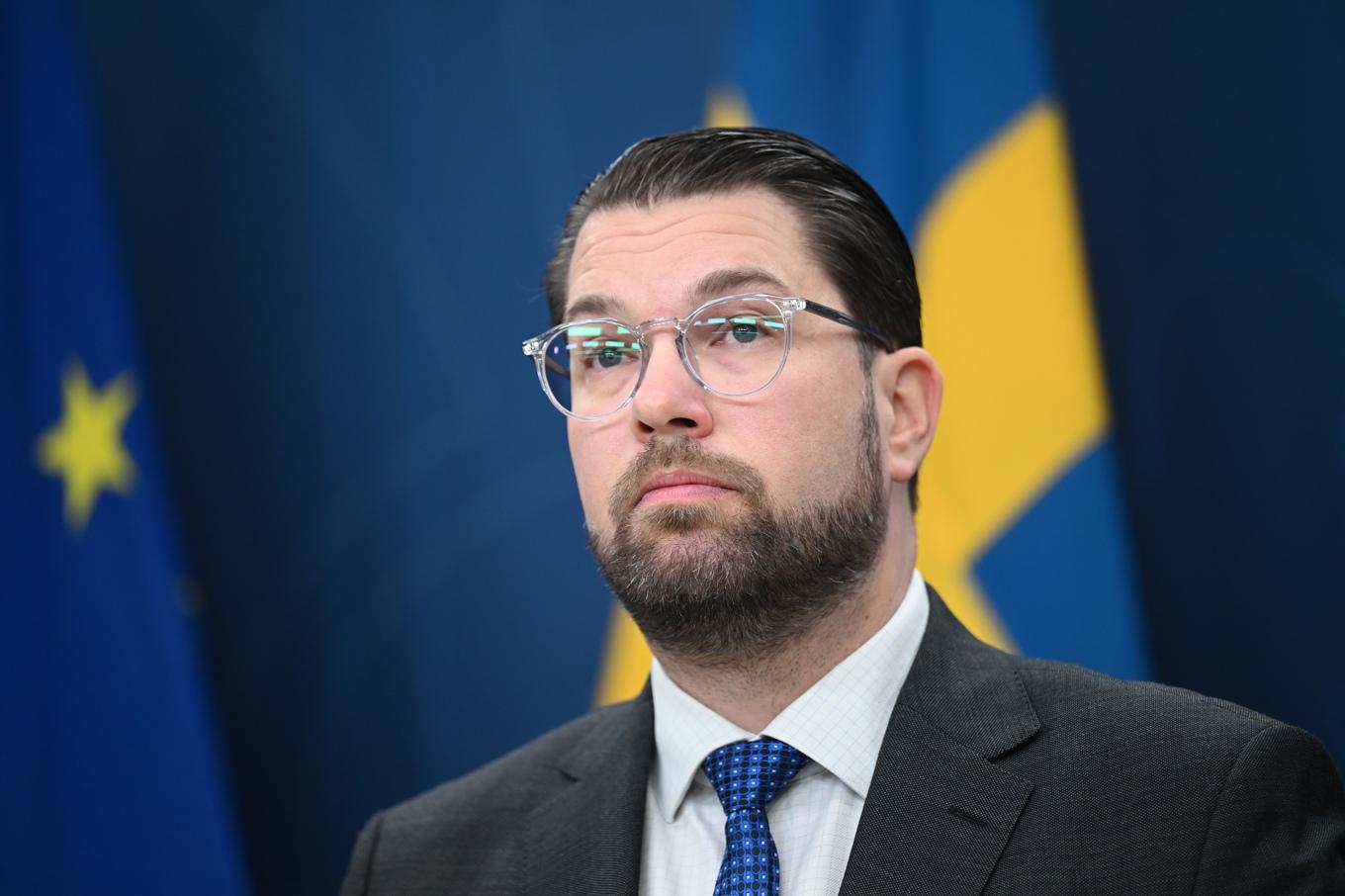 Sverigedemokraternas partiledare Jimmie Åkesson (SD) . Arkivbild. Foto: Fredrik Sandberg/TT