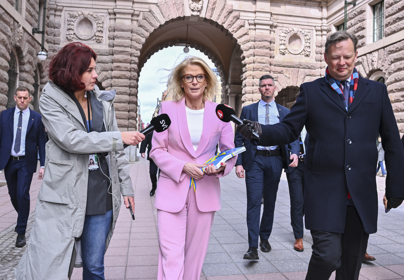 Finansminister Elisabeth Svantesson (M) när hon överlämnade vårändringsbudgeten till riksdagen i förra veckan. Arkivbild. Foto: Claudio Bresciani/TT