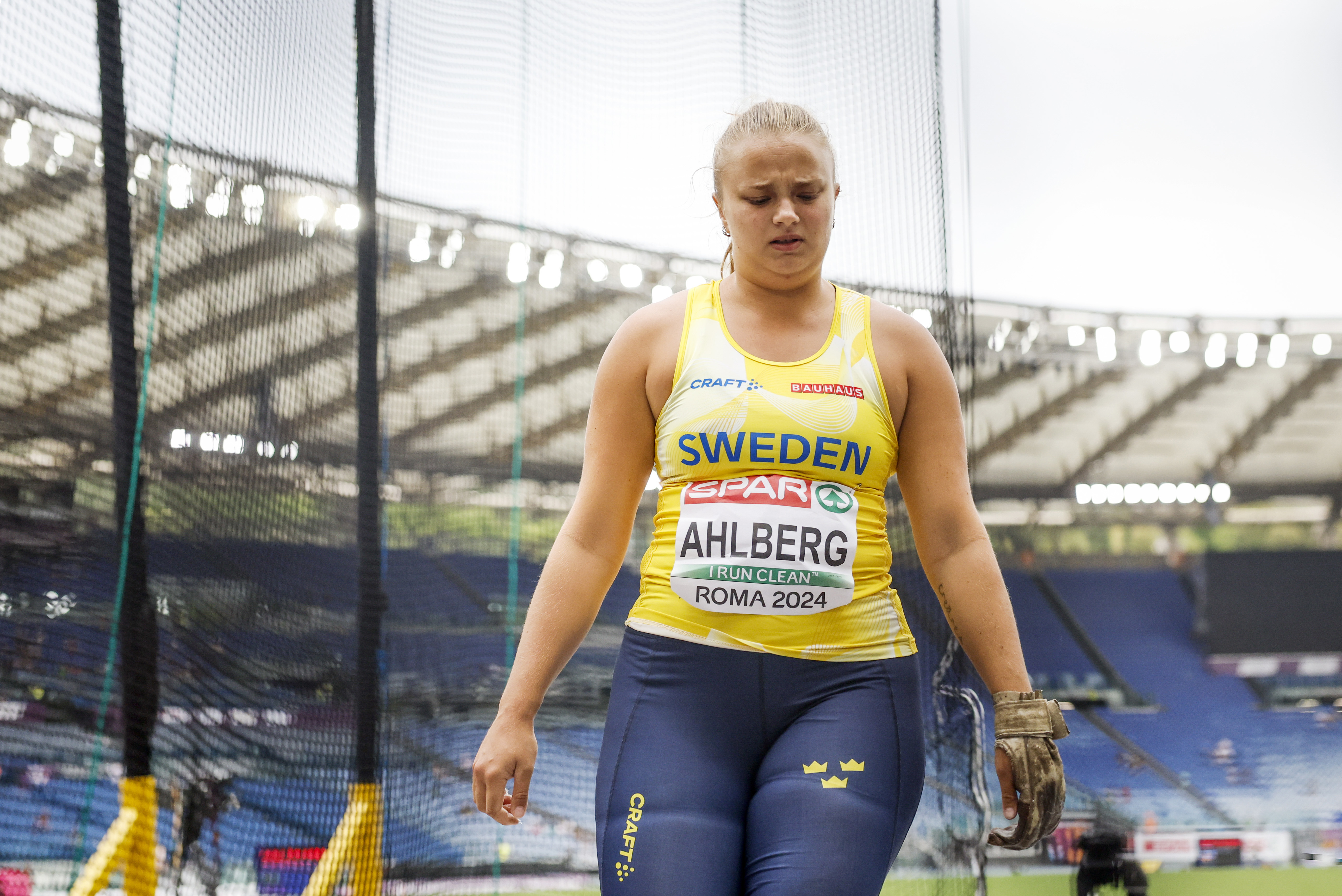 Grete Ahlberg fick inte till det i EM-kvalet i slägga. Foto: Christine Olsson/TT