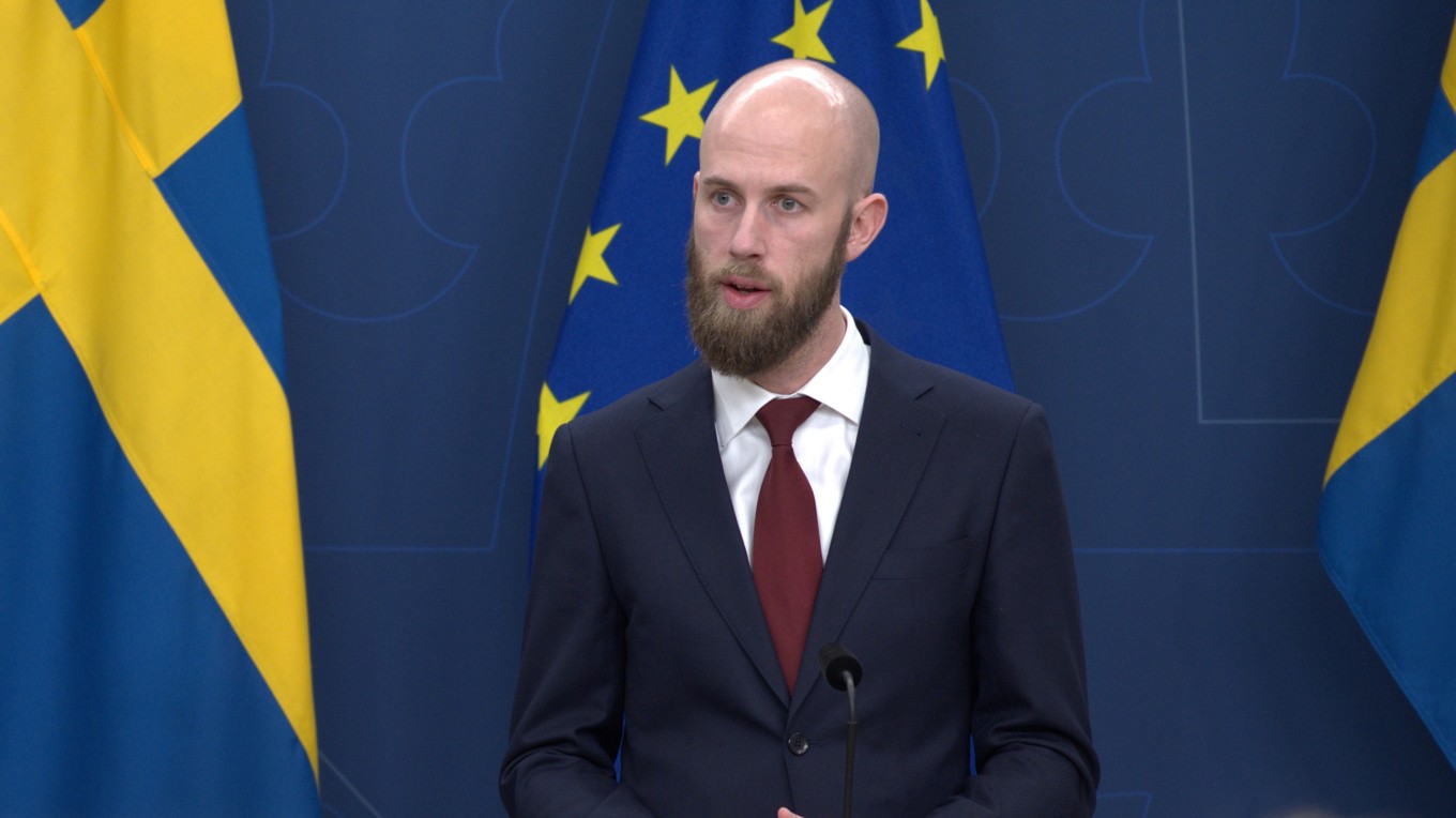 Minister för civilt försvar Carl-Oskar Bohlin (M). Foto: Roger Sahlström