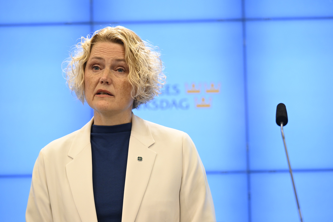 Centerpartiets partiledare Anna-Karin Hatt avgick oväntat. Foto: Fredrik Sandberg/TT