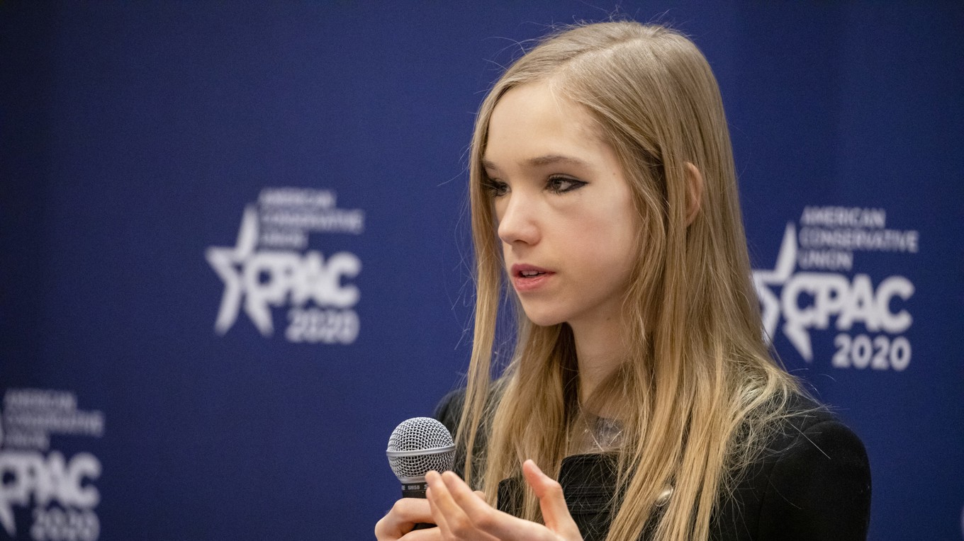 Den konservativa influeraren Naomi Seibt. Foto: Samuel Corum/Getty Images