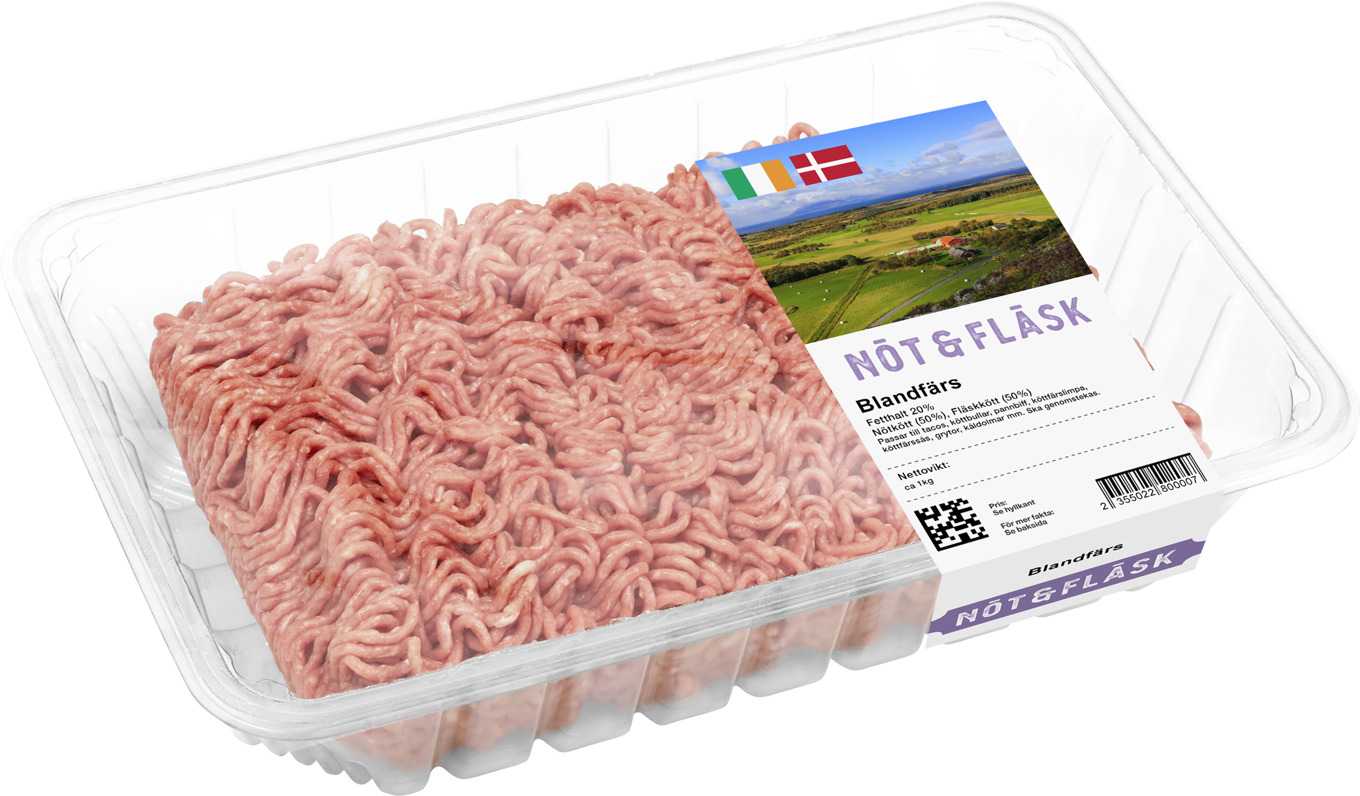Axfood återkallar blandfärs efter att salmonella konstaterats. Pressbild. Foto: Axfood