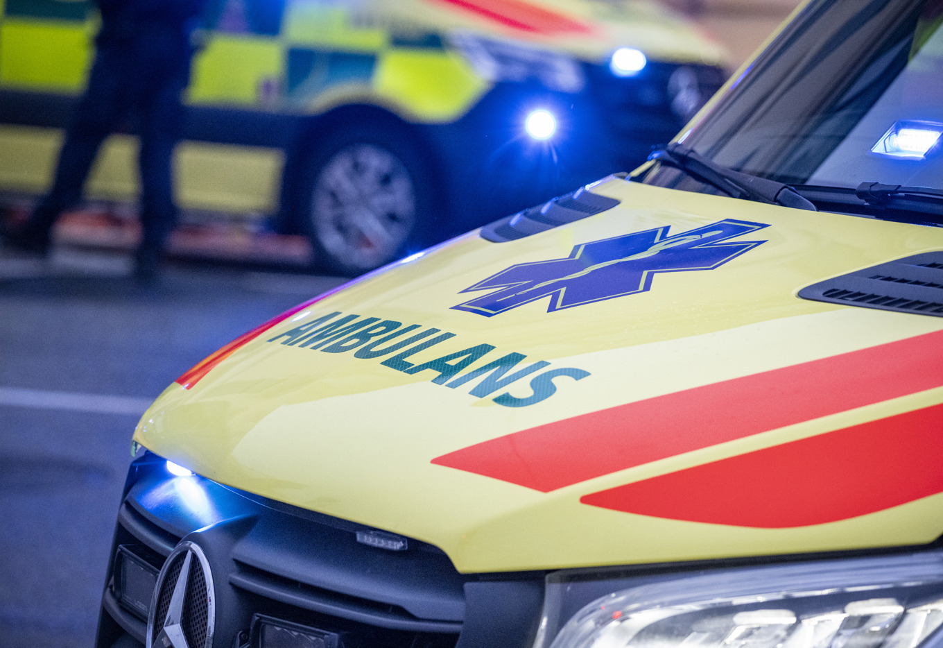 Mannen fördes till sjukhus med ambulans. Arkivbild. Foto: Johan Nilsson / TT